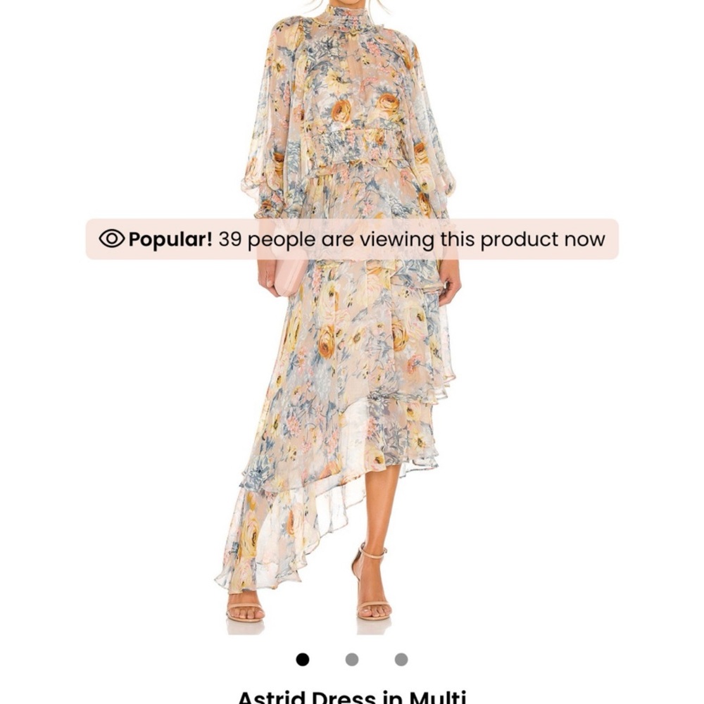 Elliatt Cream Asymmetrical Dress